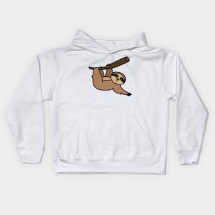 Cute Sloth Hanging from Tree Kids Hoodie